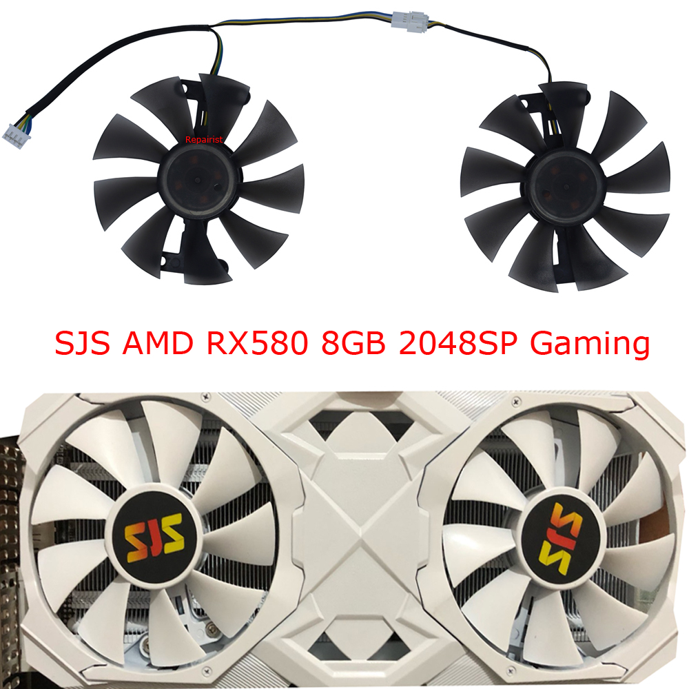 Rx 580 8Gb 2048Sp Gpu - 2 sztuk/zestaw, wentylator kart graficznych, FL801512VB,
