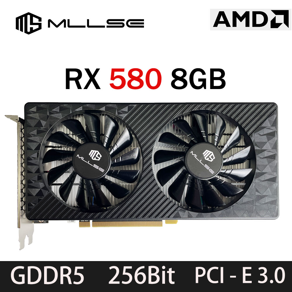 Rx 580 8Gb 2048Sp Gpu - Karta graficzna gamingowa MLLSE AMD RX