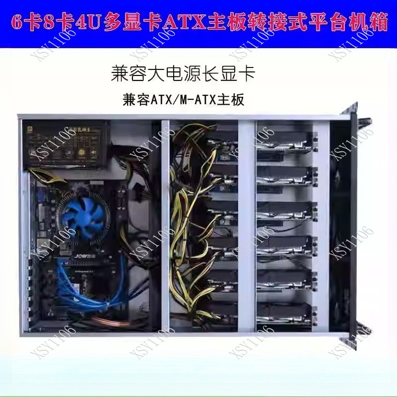 Obudowa przemysłowa 6/8 karty  – 8 Gpu 4U Server Chassis recenzja i cena