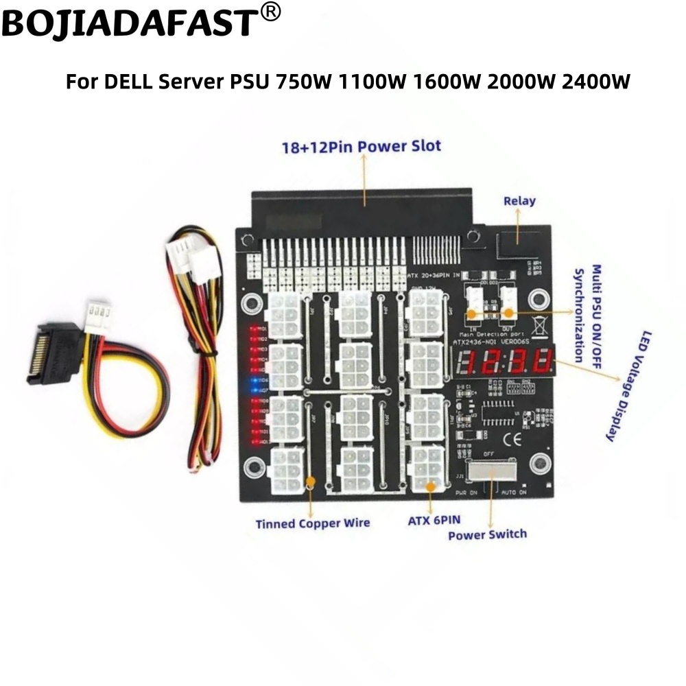 Płytka rozdzielcza PCIe 6Pin z – 2400W Server Psu Breakout Board recenzja i cena