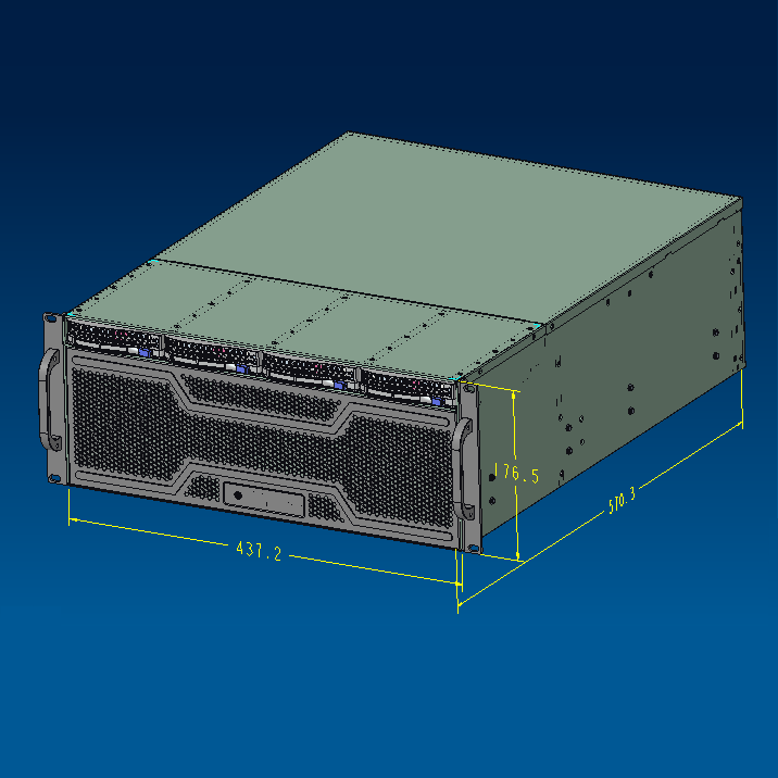 Obudowa serwerowa 4U 4-bay Hot – 8 Gpu 4U Server Chassis recenzja i cena